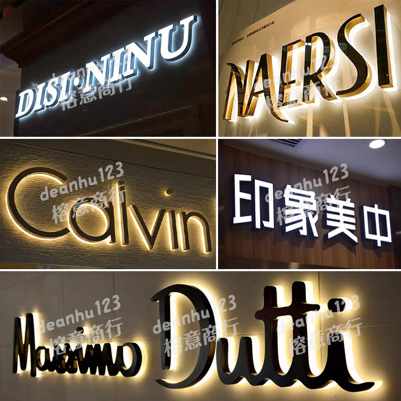 台灣訂製發光字迷你字招牌  戶外防水防曬耐用 UV 噴繪 LED 節能燈珠 鋁合金邊框便攜組裝勻光不刺眼商業廣告燈箱