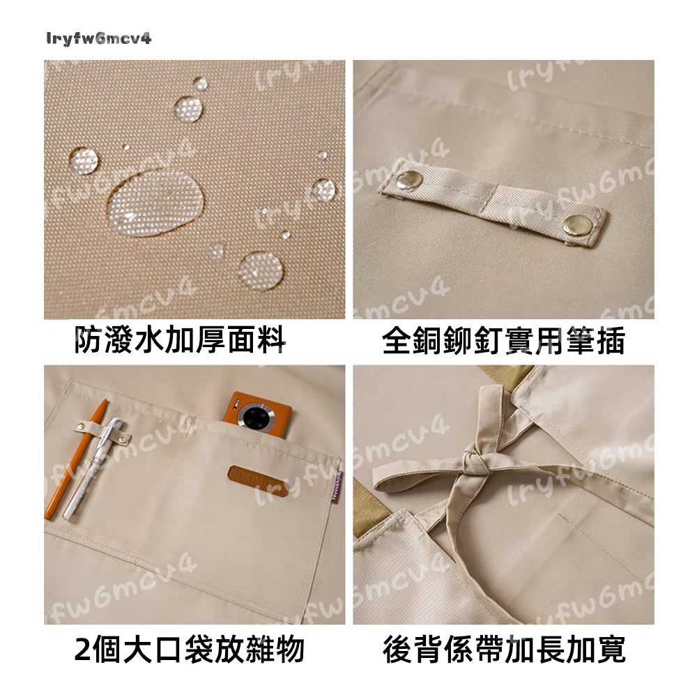 台灣客製化圍裙｜可印 LOGO 防水防油 餐飲店企業專用圍裙訂製