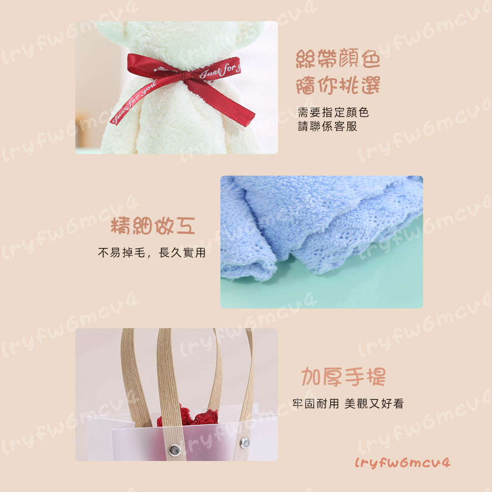 訂製折疊小熊毛巾 純棉吸水 可印品牌圖文 展會滿額贈禮批量訂製